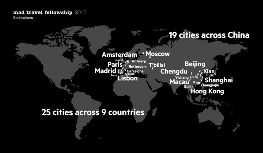 MAD_2017 Travel Fellowship Travel Map